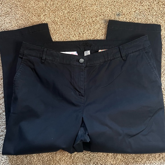 TOMMY BAHAMA Cropped Flat Front Black Barocay Pants Size 16 - Picture 6 of 16